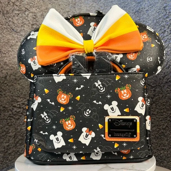 Disney Loungefly Mini Backpack & Headband Set-Spooky Mickey&Minnie Candy Corn Disney Loungefly Mini Backpack and Headband Set Candy Corn main image 3